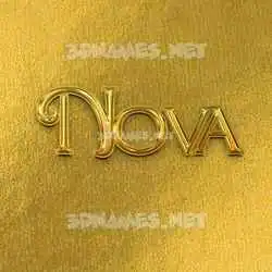 nova in All Gold style - 3D name wallpaper