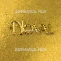 noval in All Gold style - 3D name wallpaper