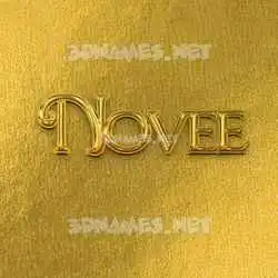novee in All Gold style - 3D name wallpaper
