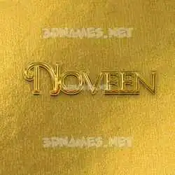 noveen in All Gold style - 3D name wallpaper