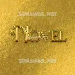 novel in All Gold style - 3D name wallpaper