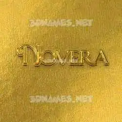 novera in All Gold style - 3D name wallpaper