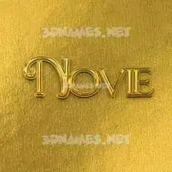 novie in All Gold style - 3D name wallpaper
