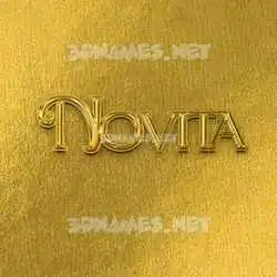 novita in All Gold style - 3D name wallpaper