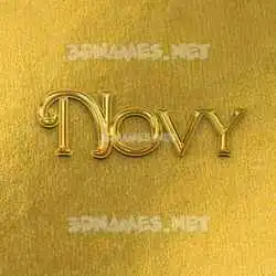 novy in All Gold style - 3D name wallpaper