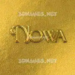 nowa in All Gold style - 3D name wallpaper