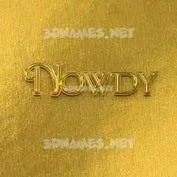 nowdy in All Gold style - 3D name wallpaper