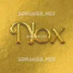 nox in All Gold style - 3D name wallpaper