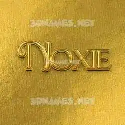 noxie in All Gold style - 3D name wallpaper