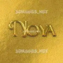 noya in All Gold style - 3D name wallpaper