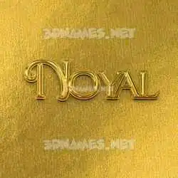 noyal in All Gold style - 3D name wallpaper
