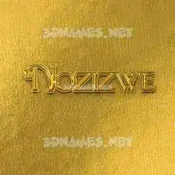 nozizwe in All Gold style - 3D name wallpaper