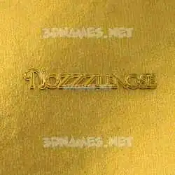 nozzzlenose in All Gold style - 3D name wallpaper