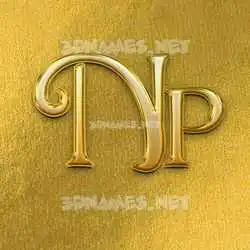 np in All Gold style - 3D name wallpaper