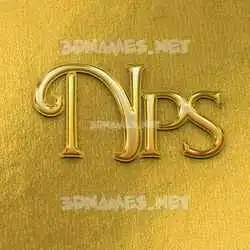 nps in All Gold style - 3D name wallpaper
