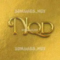 nqd in All Gold style - 3D name wallpaper