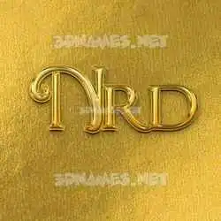 nrd in All Gold style - 3D name wallpaper