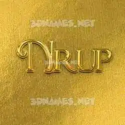 nrup in All Gold style - 3D name wallpaper