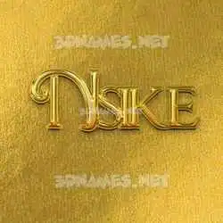 nsike in All Gold style - 3D name wallpaper