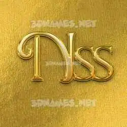 nss in All Gold style - 3D name wallpaper