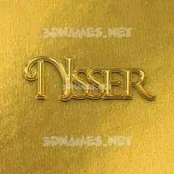nsser in All Gold style - 3D name wallpaper
