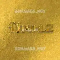 ntathuz in All Gold style - 3D name wallpaper