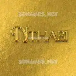 nthabi in All Gold style - 3D name wallpaper