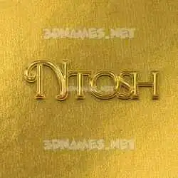 ntosh in All Gold style - 3D name wallpaper