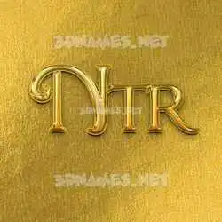 ntr in All Gold style - 3D name wallpaper