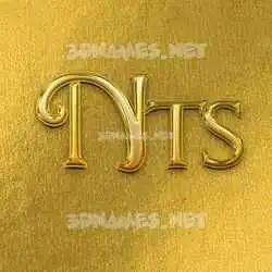 nts in All Gold style - 3D name wallpaper