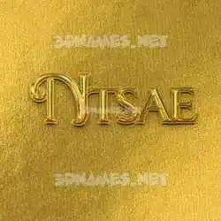 ntsae in All Gold style - 3D name wallpaper