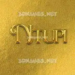 ntupi in All Gold style - 3D name wallpaper