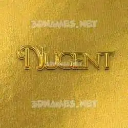 nugent in All Gold style - 3D name wallpaper