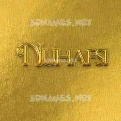 nuhafsi in All Gold style - 3D name wallpaper