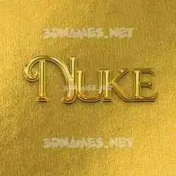 nuke in All Gold style - 3D name wallpaper