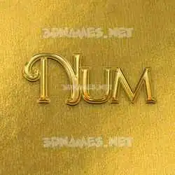 num in All Gold style - 3D name wallpaper