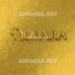 numaira in All Gold style - 3D name wallpaper