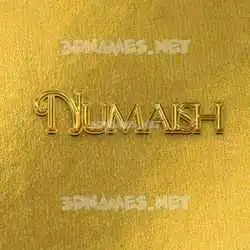 numaish in All Gold style - 3D name wallpaper