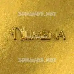 numena in All Gold style - 3D name wallpaper