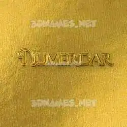 numerdar in All Gold style - 3D name wallpaper