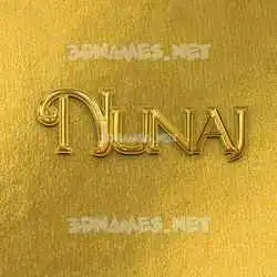 nunaj in All Gold style - 3D name wallpaper