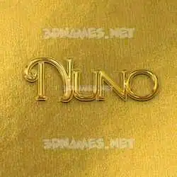 nuno in All Gold style - 3D name wallpaper