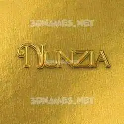 nunzia in All Gold style - 3D name wallpaper