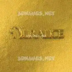 nuralice in All Gold style - 3D name wallpaper