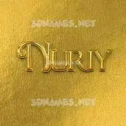 nuriy in All Gold style - 3D name wallpaper