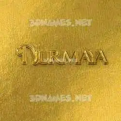 nurmaya in All Gold style - 3D name wallpaper
