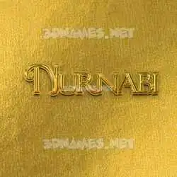 nurnabi in All Gold style - 3D name wallpaper