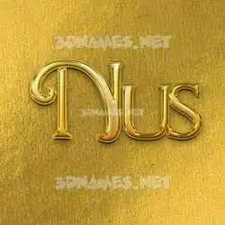 nus in All Gold style - 3D name wallpaper
