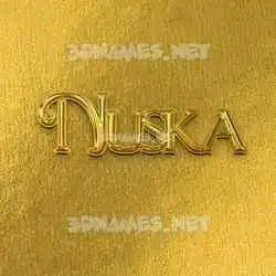nuska in All Gold style - 3D name wallpaper