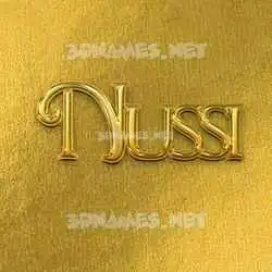 nussi in All Gold style - 3D name wallpaper